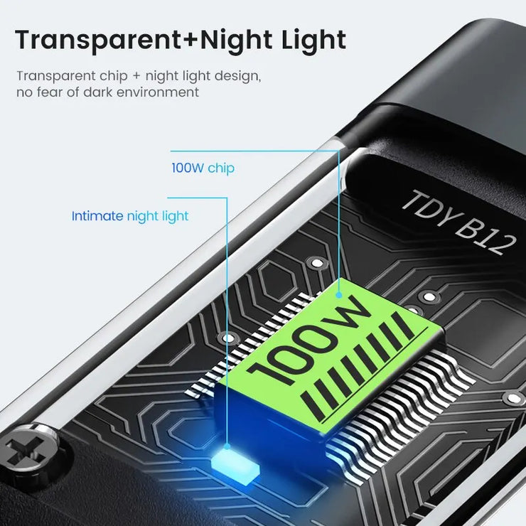 3 In 1 Usb 100w Cable For Fast Charging And Data Mini Usb