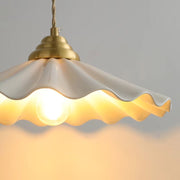 All-Copper Ceramic Floral Pendant Light