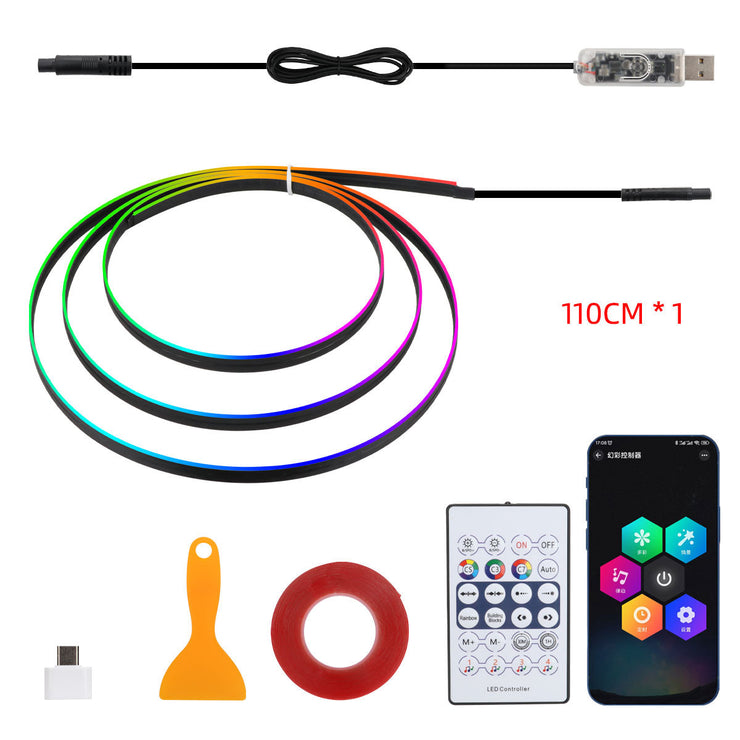 10 in 1 Car LED Acrylic Light Strip RGB Symphony Auto Interior