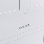 Tall Bathroom Storage Cabinet, Cabinet with Two Doors and Drawers, Adjustable Shelf, MDF Board, White