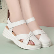Thick Sole Summer Women's Shoes Soft Leather Comfortable Beach Sandals Outdoor Wear Soft Sole Mother's Sandals Lightweight