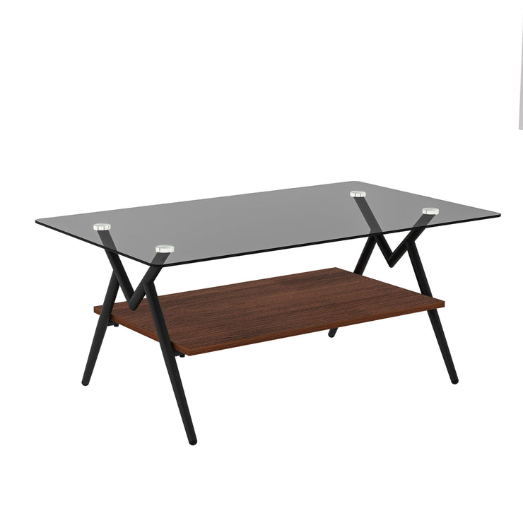 Rectangle Coffee Table with Tempered Glass