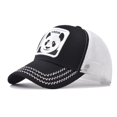 Thickened and hardened panda animal mesh cap