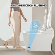 toilet, with foot sensor flushing, white night