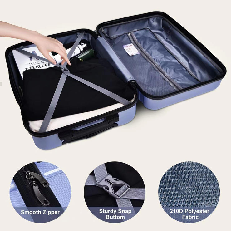 Luggage Suitcase 3 Piece Sets Hardside Carry-on luggage with Spinner