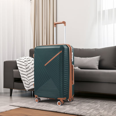 Luggage set of 4 pieces (14/20/24/28) with 4 360 degree