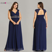 Ever Pretty Plus Size Formal Evening Dresses Long Women Elegant Burgundy