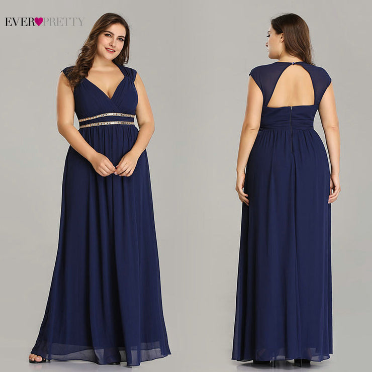Ever Pretty Plus Size Formal Evening Dresses Long Women Elegant Burgundy