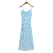 Wrinkle slimming figure enhancing sexy suspender dress