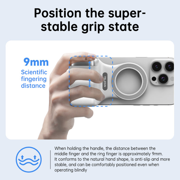 MagSafe Compatible Fun Photography Grip: MFi Certified Wireless Bluetooth