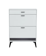 Shoe Cabinet , Shoe storage shelves, metal leg, White