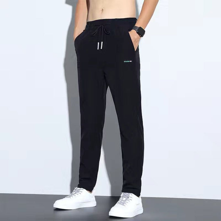 Thin ice silk pants for men, business men, casual pants,