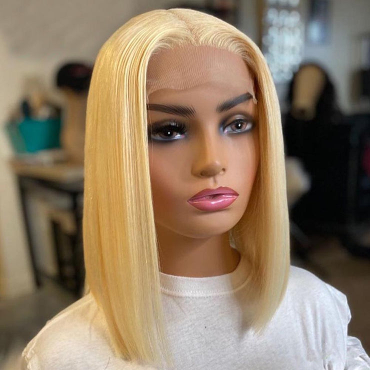 Natural Hairline Golden Wig Suitable For Women
