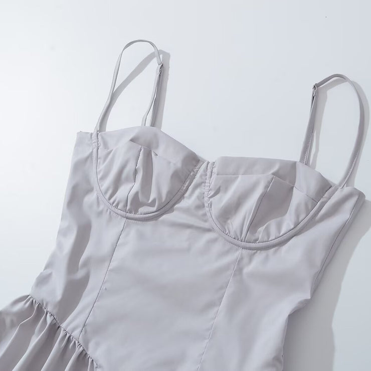 Sexy steel ring slim fit camisole dress