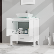 Goodyo 30" Bathroom Vanity and Sink Combo Glass