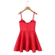 Sexy Backless Strapless Mini Dress with Steel Support