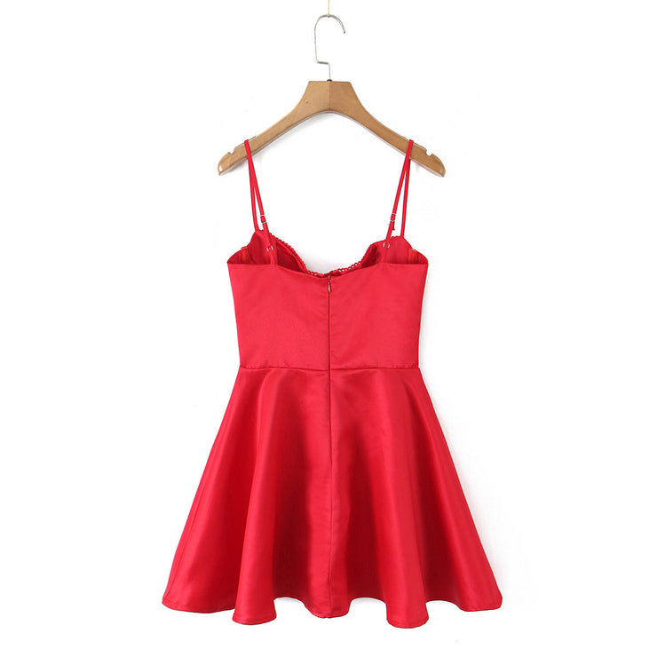 Sexy Backless Strapless Mini Dress with Steel Support