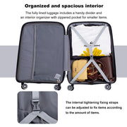 Hardshell Suitcase Spinner Wheels PP Luggage Sets Lightweight Durable