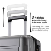 Expanable Spinner Wheel 2 Piece Luggage Set ABS Lightweight Suitcase
