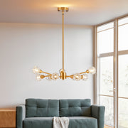 Modern Crystal Chandeliers, 9 Lights Golden Chandelier