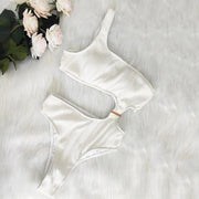 One shoulder one-piece swimsuit