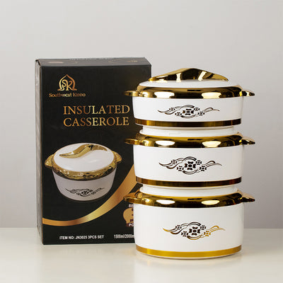 3-Piece Insulated Food Container Set (1.5L, 2L, 2.5L)