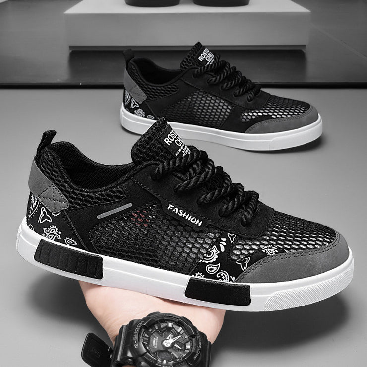 Big Size Hollow Fashion Sneakers Men Comfortable Mesh Shoes