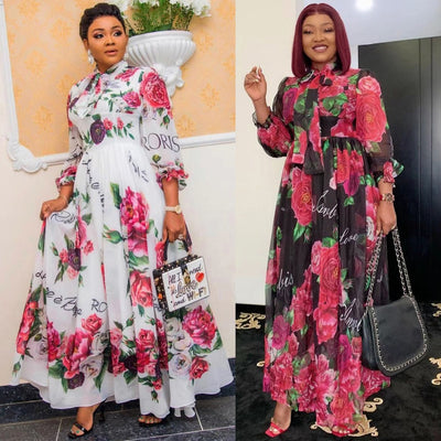 MD Dinner Dresses For Women  New African Spring Summer Elegant Gown