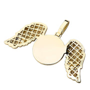 Angel Wings Large DIY Photo Frame Pendant Full Zircon Jewelry