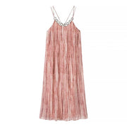 Women's Fashion Summer Sexy Ring Decoration Tie-dye Dress