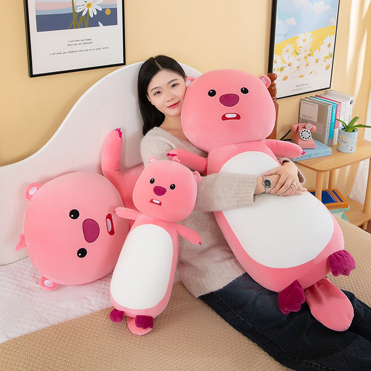 Super cute beaver long doll cute beaver headboard pillow super soft