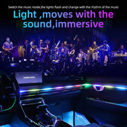 10 in 1 Car LED Acrylic Light Strip RGB Symphony Auto Interior
