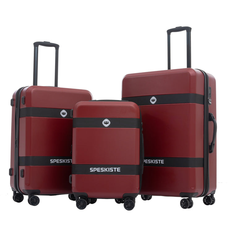 with Spinner Wheels Lightweight TSA Lock (20/24/28), Red