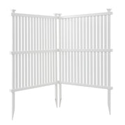 Privacy Screen Panels Kit Air Conditioner Trash Can Enclosure Vinyl white color