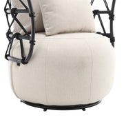 COOLMORE Upholstered Tufted Living Room Chair Textured