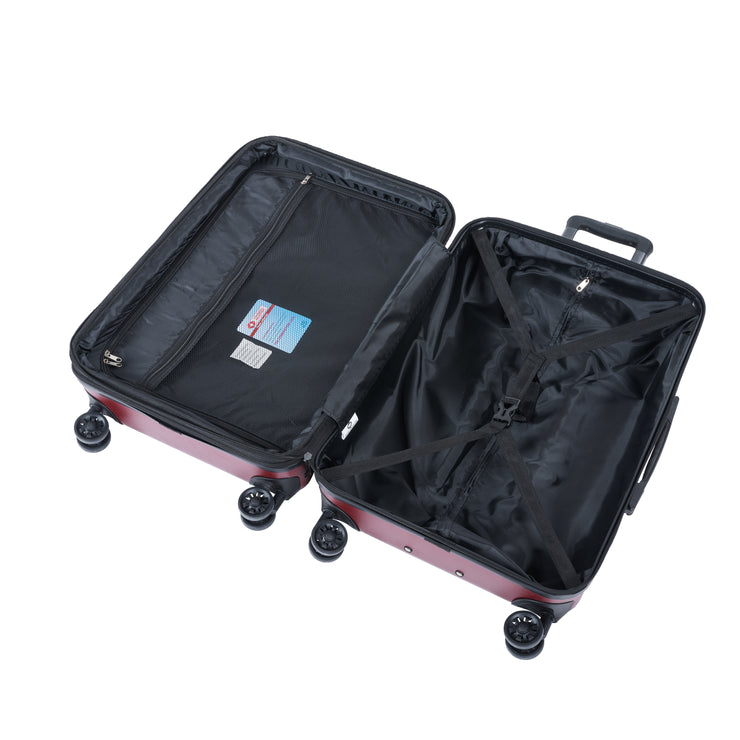 with Spinner Wheels Lightweight TSA Lock (20/24/28), Red