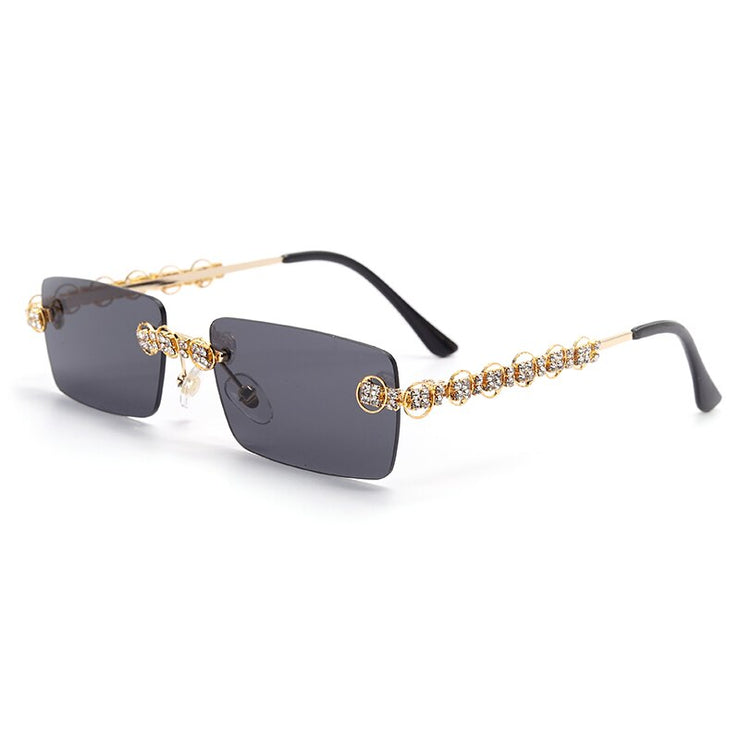 Sun Glasses Crystal Vintage Rhinestone Glasses Eyewear