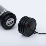 Solar Power LED Flashlight Multi-Functional Safety Hammer Torch Light USB
