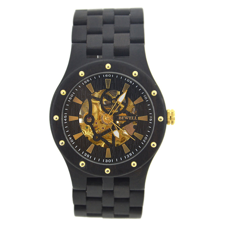 Wood Watch Top Luxury Automatic hollow mechanical watch Men