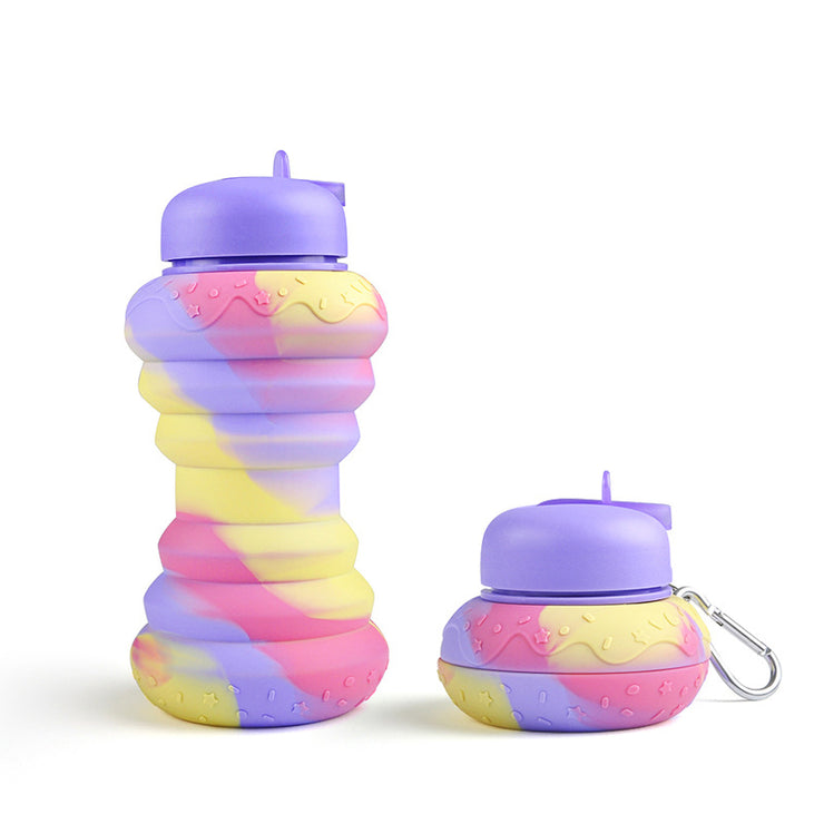 Donut Folding Silicone Bottle Foldable Outdoor