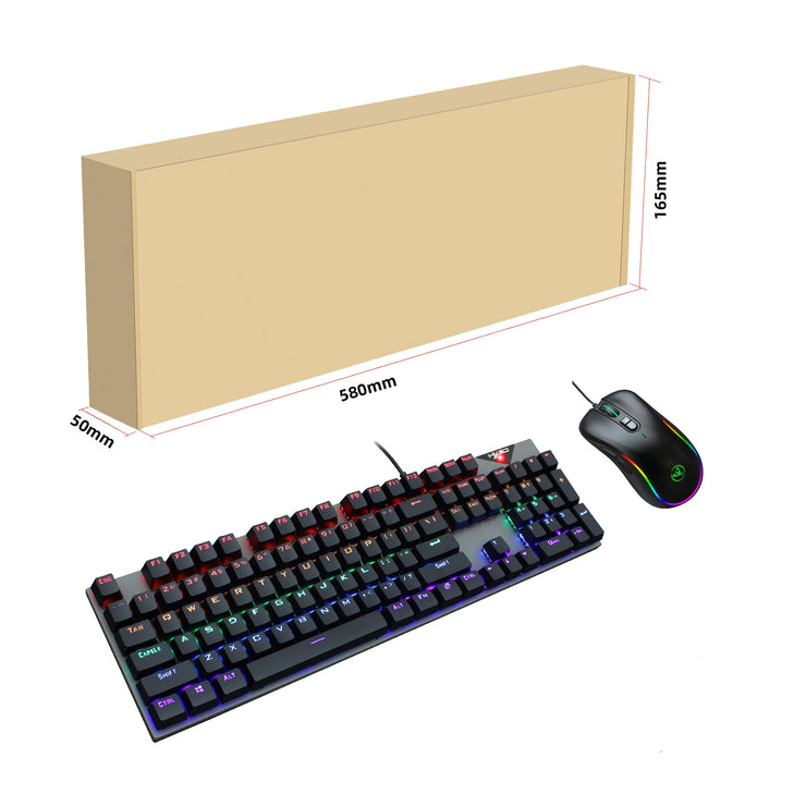 Keyboard and Mouse Set RGB backlit mechanical keyboard and mouse