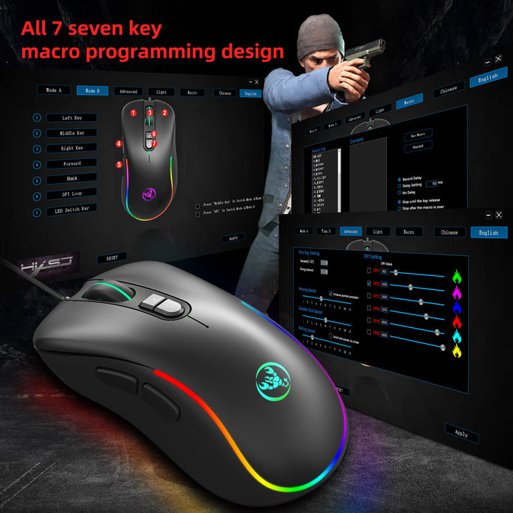Keyboard and Mouse Set RGB backlit mechanical keyboard and mouse