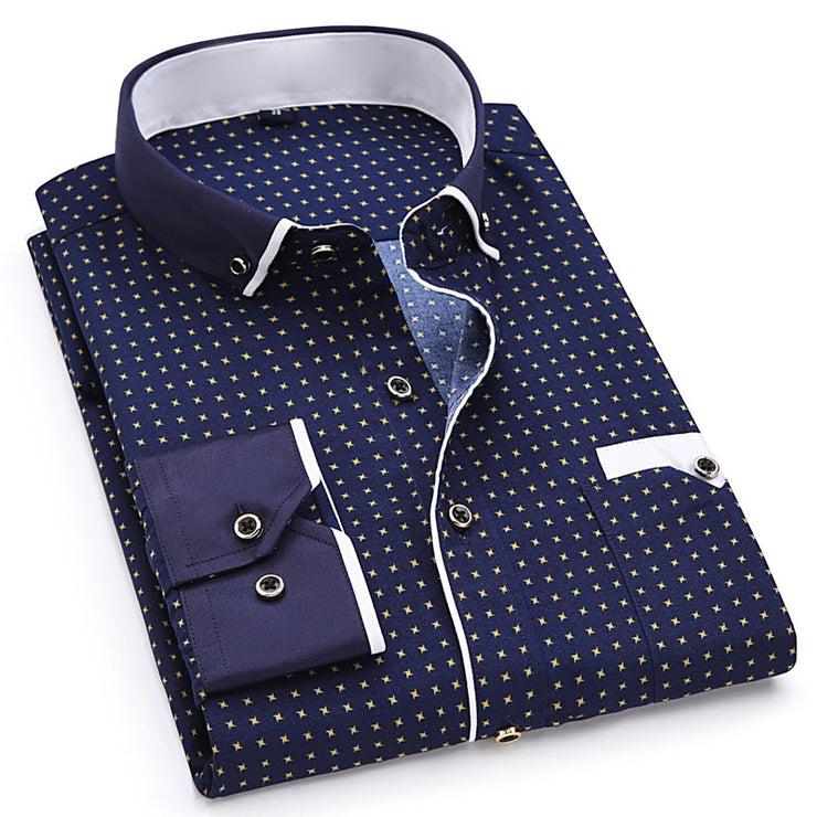 Male Social Business Dress Shirt Brand Men Clothing