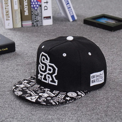 Embroidered Letter SR Baseball Cap Men Hip Hop Cap