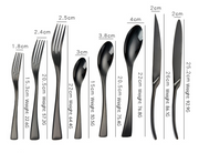 Portugal Titanium Black Stainless Steel Western Cutlery Set