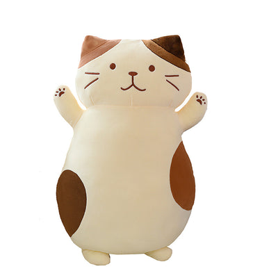 Cat Doll Girl Holding Big Doll Plush Toy Birthday Gift Girl