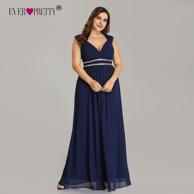 Ever Pretty Plus Size Formal Evening Dresses Long Women Elegant Burgundy