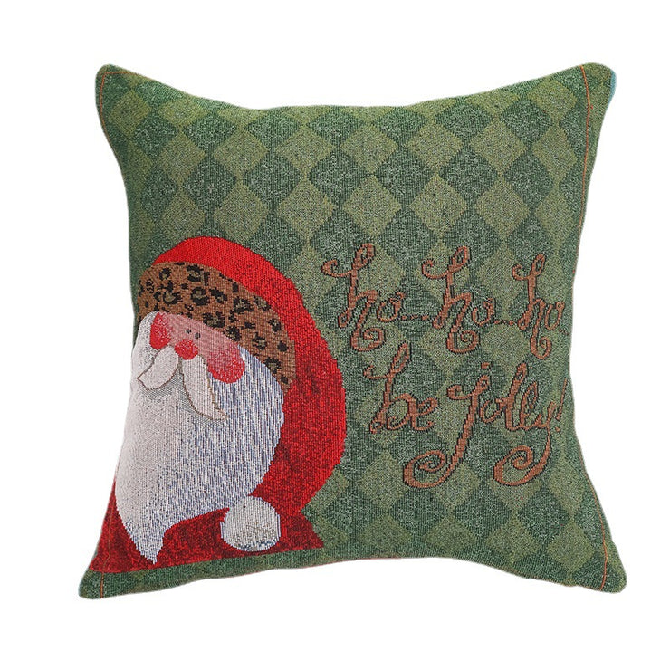 Christmas Pillow Cover (without core) Woven Cartoon