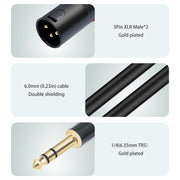 1/4 TRS stereo 6.35 rpm dual card Nong Gong XLR 1/2 mixing console connection cable