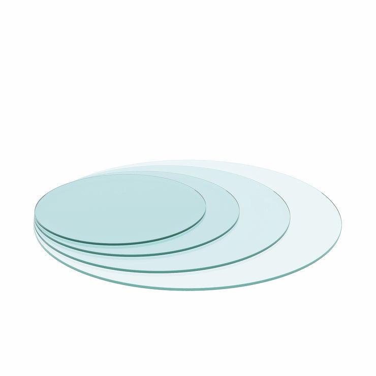 36" Inch Round Tempered Glass Table Top Clear Glass 1/4" Inch